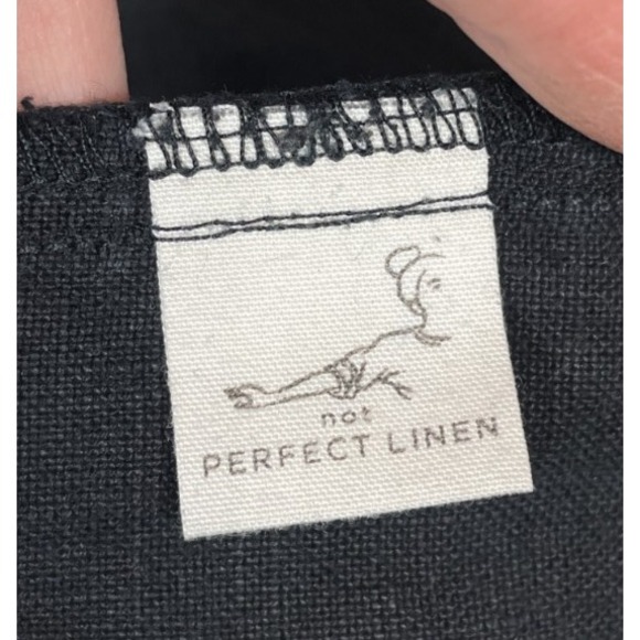 Not Perfect Linen Genova Pants Black Large - Picture 10 of 16